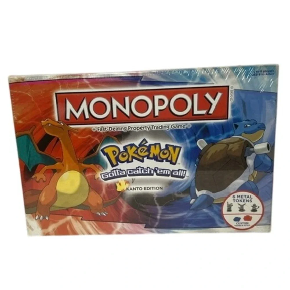 Monopoly Pokemon Kanto Edition Board Game USAopoly Charizard Blastoise New Seal - Picture 1 of 11